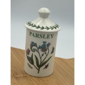 Portmeirion Botanic Garden Parsley Spice Jar Canister w Lid Butterfly Floral